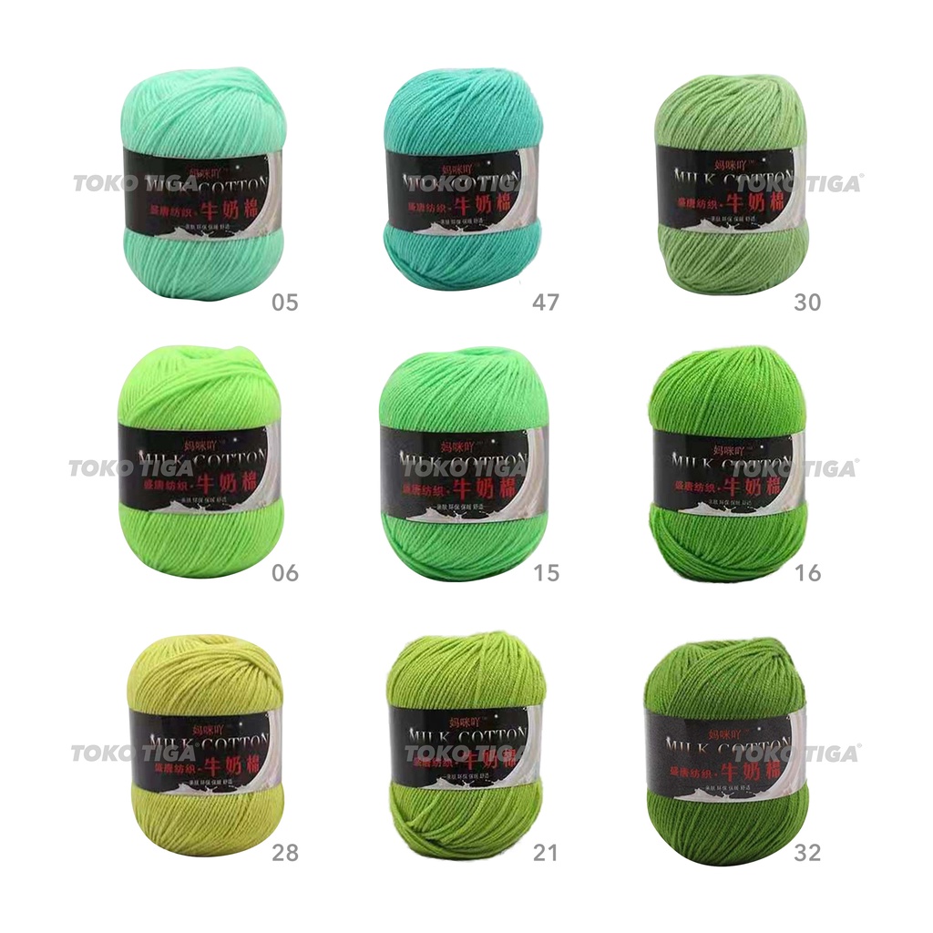 Benang Rajut Katun Susu 3 ply / Milk Cotton Yarns Import 02 (MCP3)