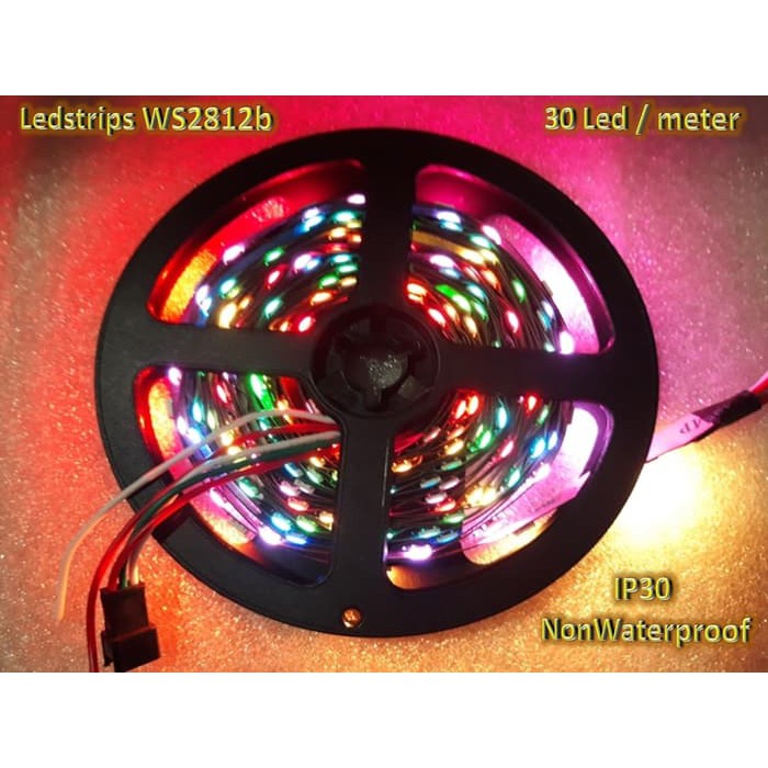 Jual RGB Smart LED Strip WS2812B WS2812 30led/meter NonWaterproof Per ...