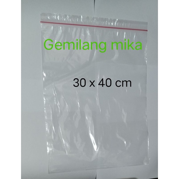 Plastik klip tebal 30 x 40 cm( harga per 10 lembar)