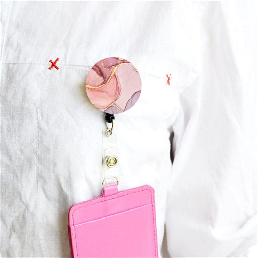 [Elegan] Id Badge Holder Kartu Kerja Tahan Lama Badge Holder Clip Card Holder Clip Name Tag Holder Gantungan Kunci Holder Kartu Nama