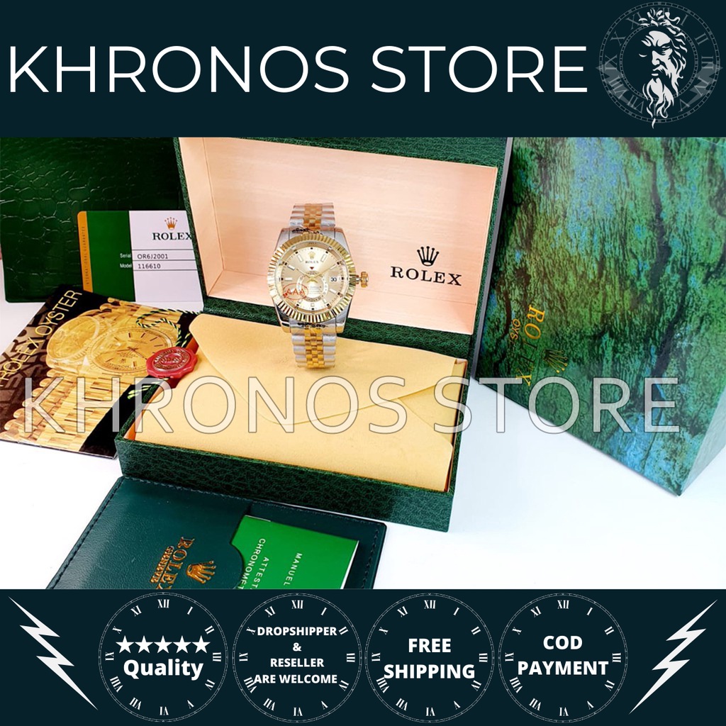 Jam Tangan Original Pria Wanita Rolex 120126KS Rolex Stainless Steel Fullset Free Box Paperbag