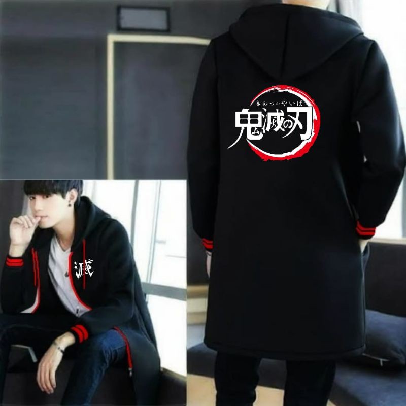 jaket anime kimetsu no yaiba demon slayer versi jubah korea style