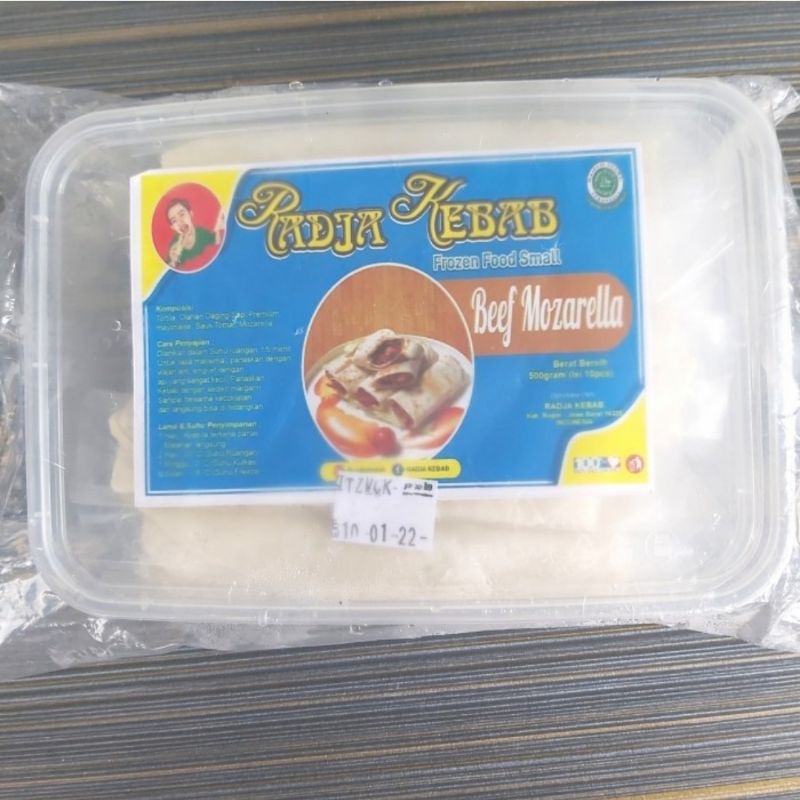 

Frozen Food Makanan Beku Kebab "RADJA KEBAB" Beef Mozarella Isi 10, Murah