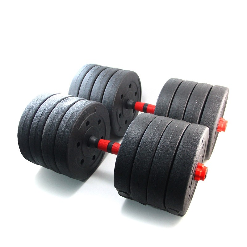 BARBEL SET DUMBLE BESI 2in1 50KG PERALATAN FITNES GYM PLUS BOX SARUNG TANGAN ANTI SLIP (FREE ONGKIR)