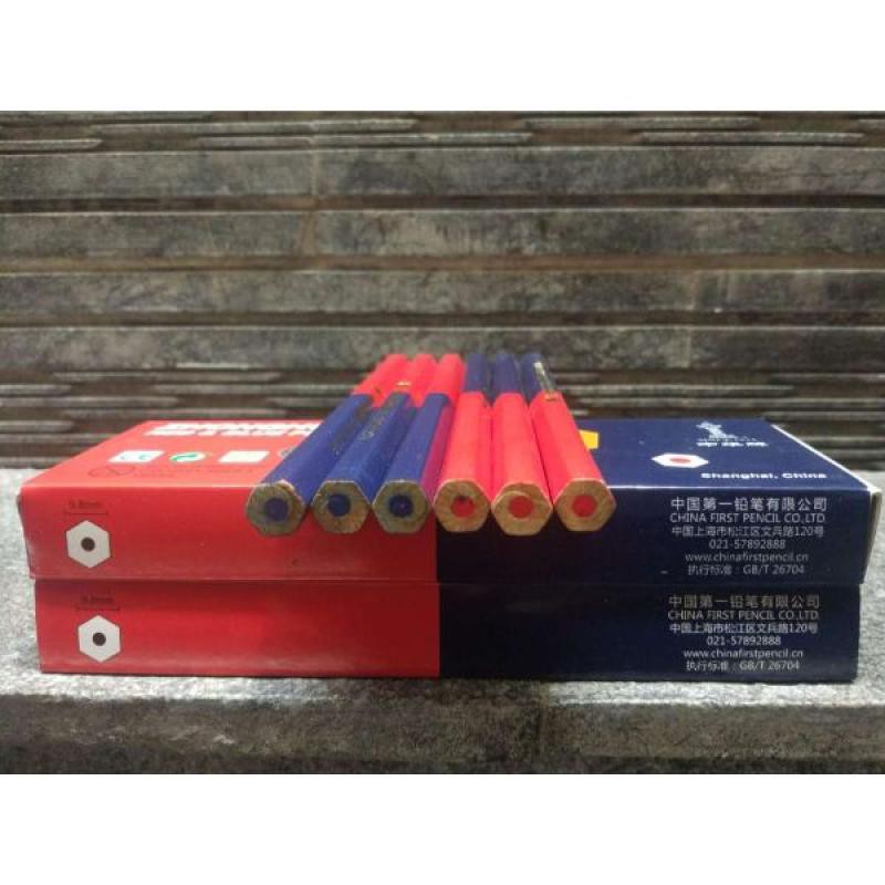 Pensil Jahit Merah Biru Pensil Dua Warna