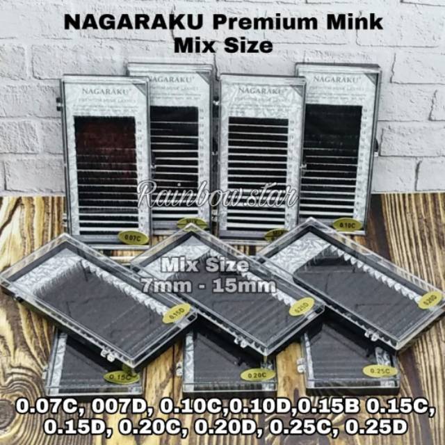 NAGARAKU Premium Mink Eyelash Mix Size Original