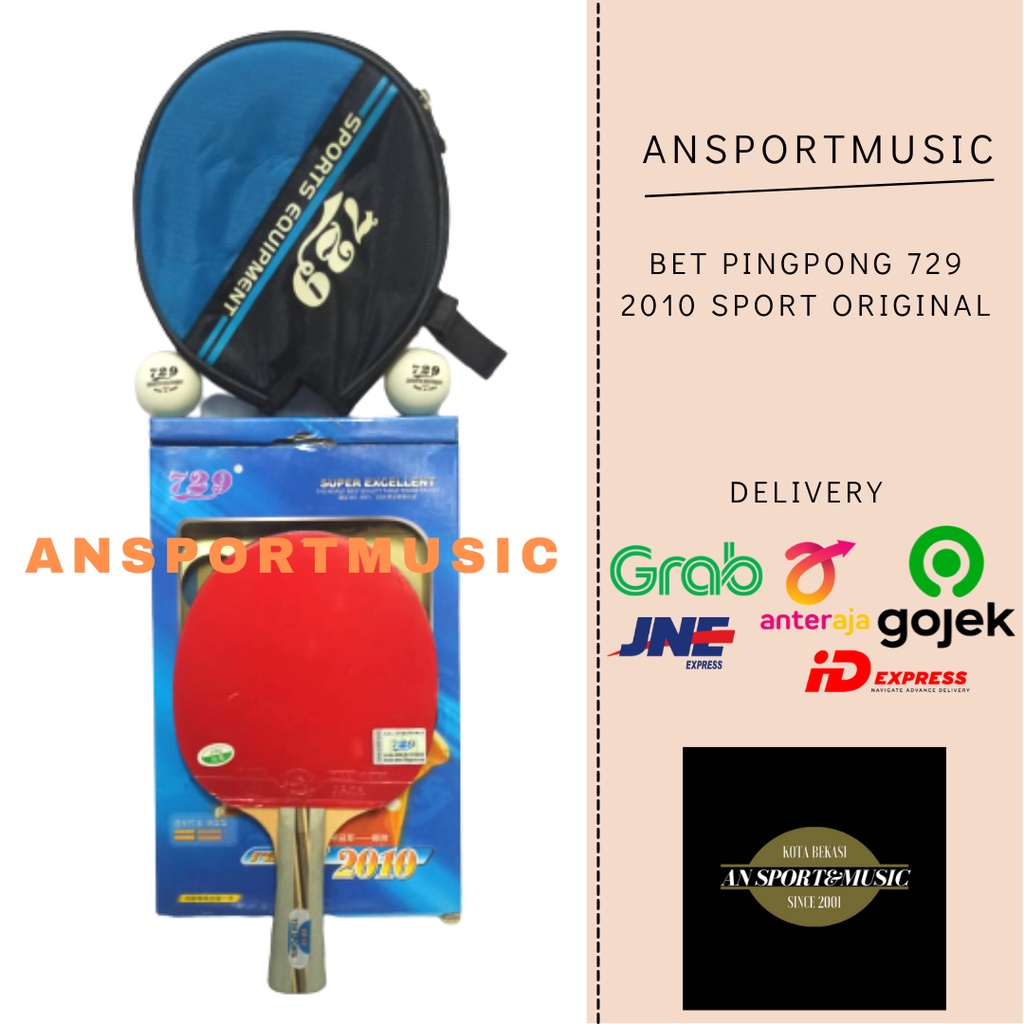 Bet Pingpong 729 2010 SPORT Orignal 100% Tenis Meja Pingpong + Free Bag
