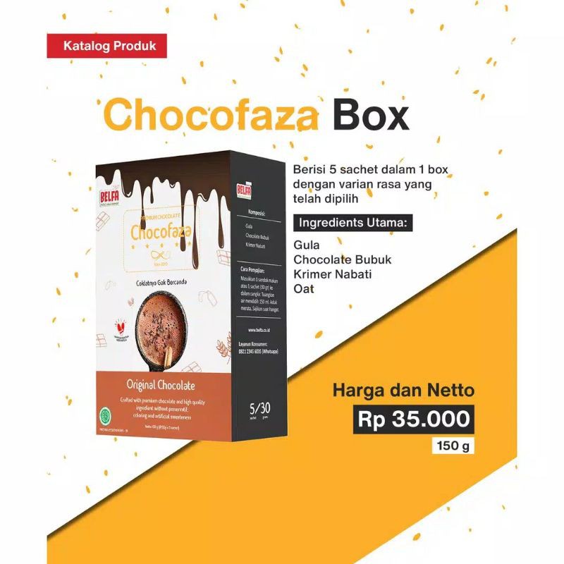 

CHOCOFAZA ORIGINAL MINUMAN COKELAT PREMIUM