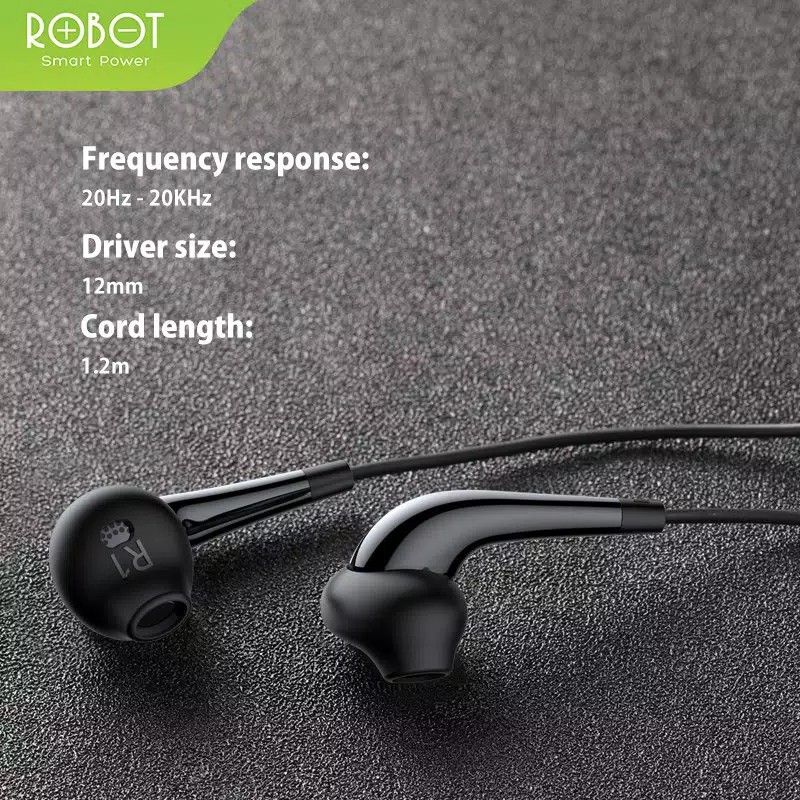 Headset Robot RE701 Wired Headset Wired Earphone Bass