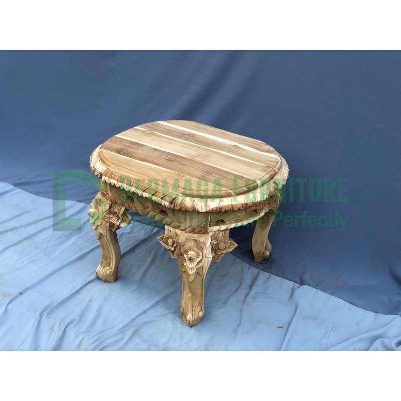 MEJA KENEP FLAMBOYAN TERMURAH KAYU JATI DEKORASI RUMAH MEJA VAS BUNGA DERMAGA FURNITURE JEPARA