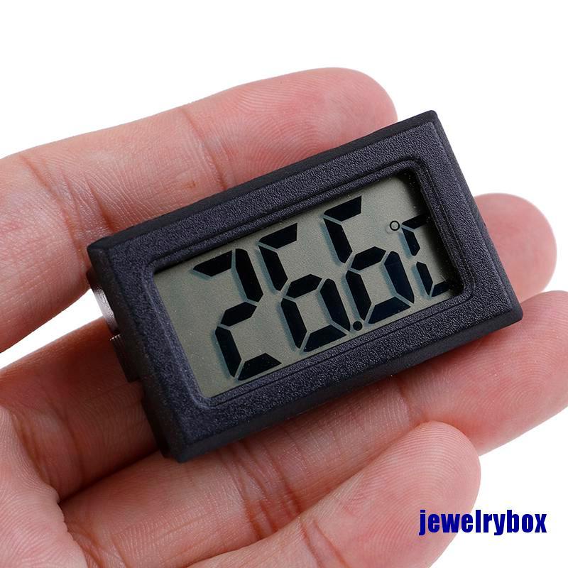 (Jewelrybox) 1pc Termometer / Higrometer Digital Mini Dengan Layar Lcd Untuk Indoor