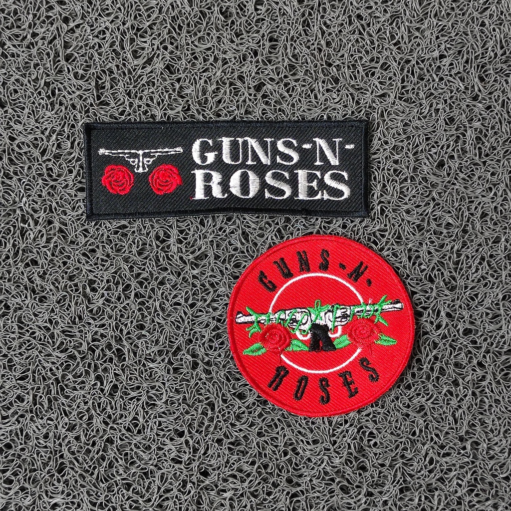 PATCH BORDIR EMBLEM TEMPELAN JAKET PATCH GUNS N ROSES SATU SET