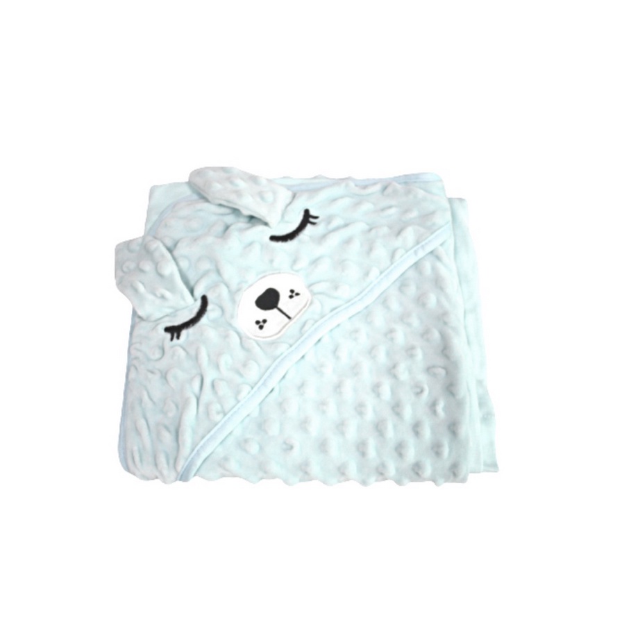 Freckles Super Soft Baby Blanket - Selimut Topi Anak Bayi Karakter Baby Blankie Hooded Aksesoris Box Bayi Halus Mink Dotted