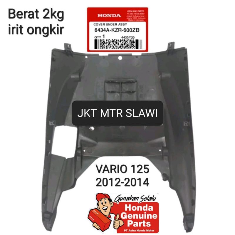 6434A-KZR-600ZB Cover under bawah lantai pijakan kaki vario 125 lama kode kzr ori Honda AHM