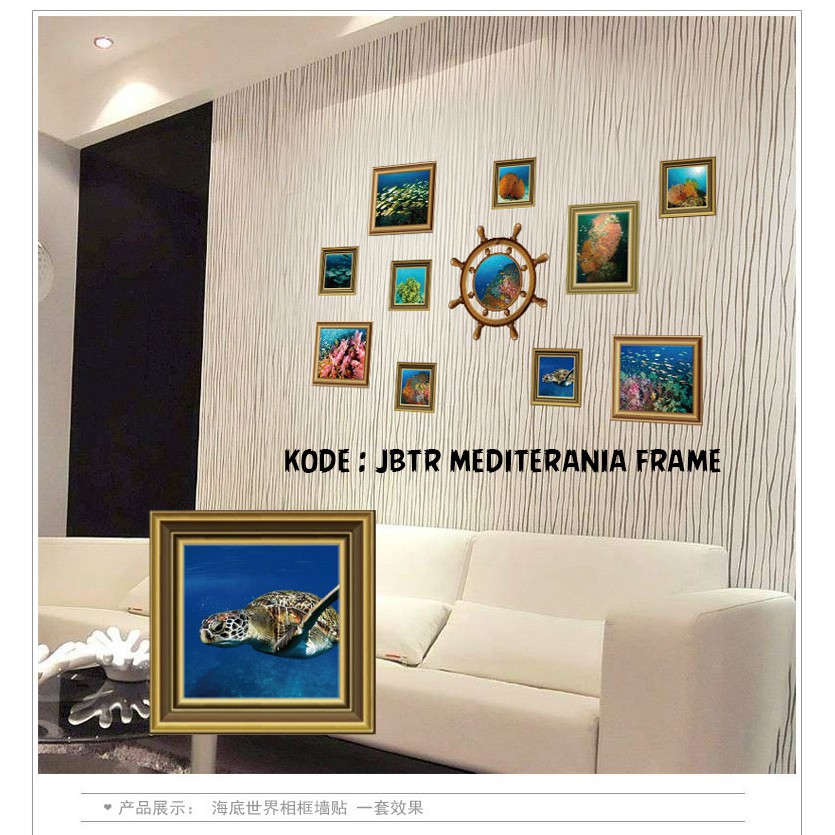 WALLSTICKER MEDITERANIA FRAME  UK 60X90 STIKER DINDING WALLSTIKER STICKER DINDING