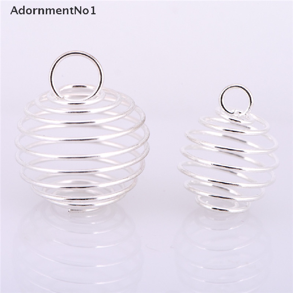 (AdornmentNo1) 30pcs / Set Liontin Lapis Silver Bentuk Kandang Spiral Untuk DIY Perhiasan