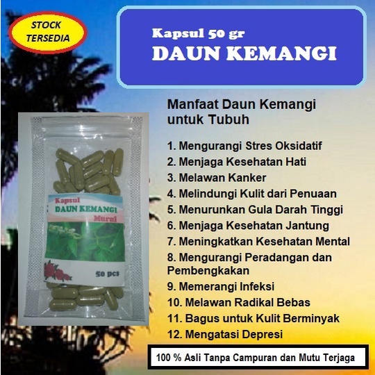 Kapsul Daun Kemangi 50 pcs