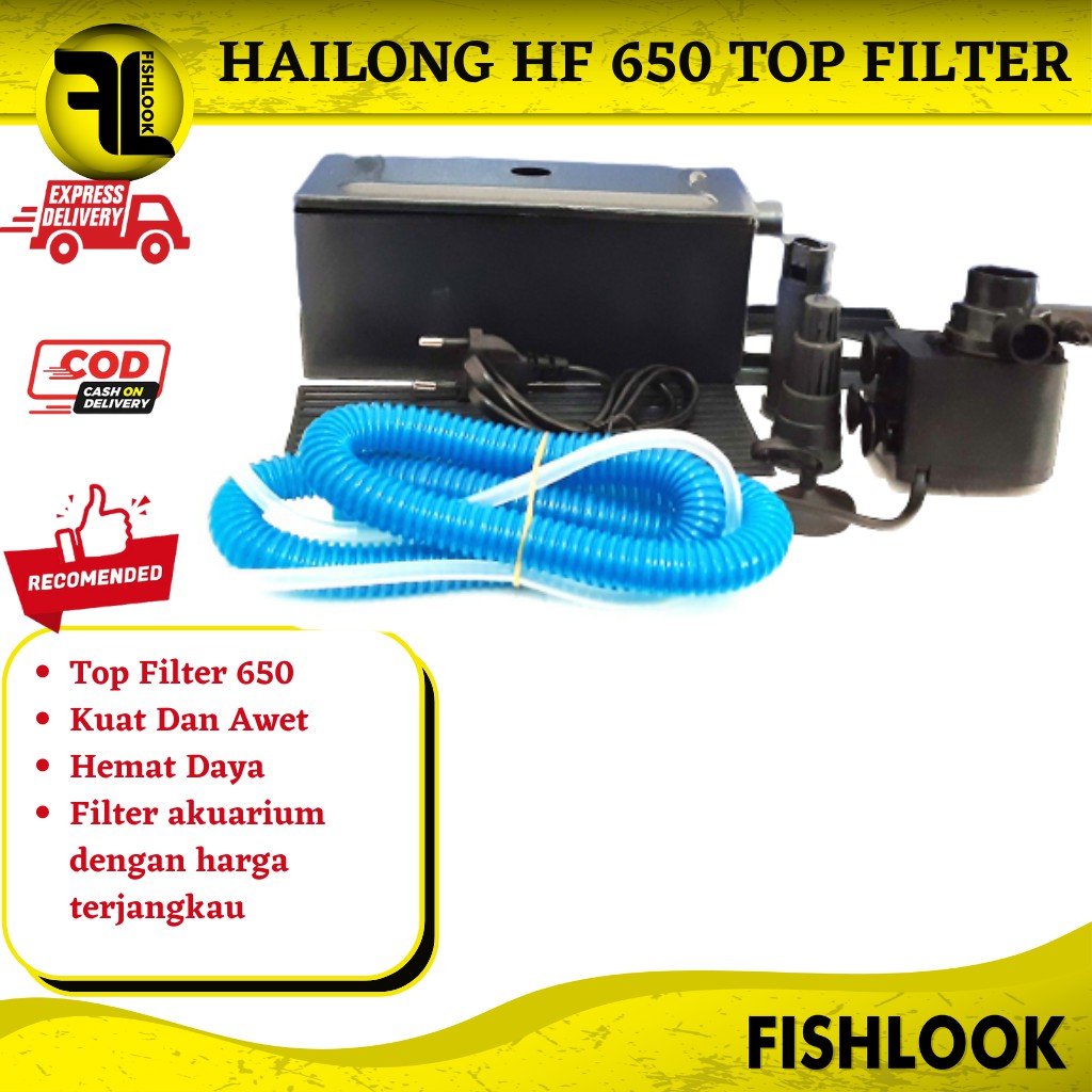 TOP FILTER 650 lengkap aquarium aquascape hailong hf650 hf 650 hf-650 Filter Atas