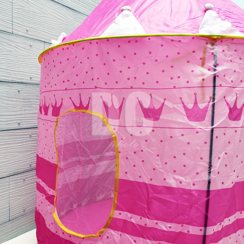 Tenda BESAR 100x135cm Castle Pink Kastil Bermain Anak