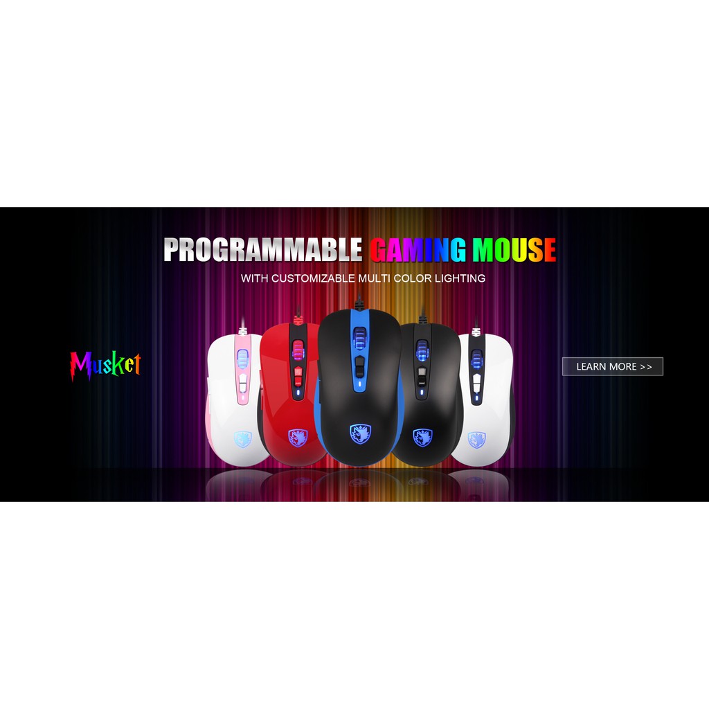 Mouse Gaming Sades Musket Progammable