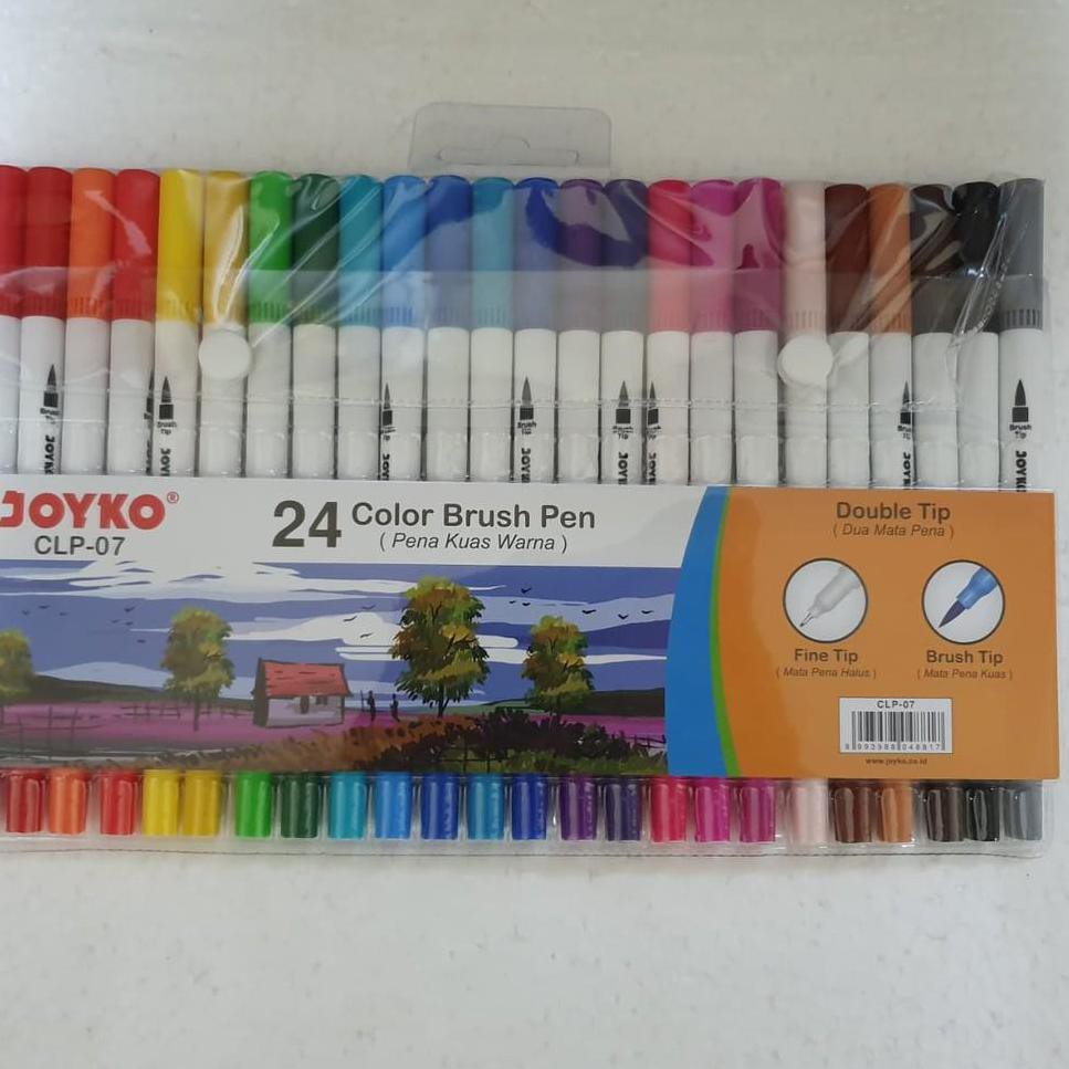 

Gl3Code Joyko Color Brush Pen double tip Set (24-warna) CLP-07(terupdate)F2O9