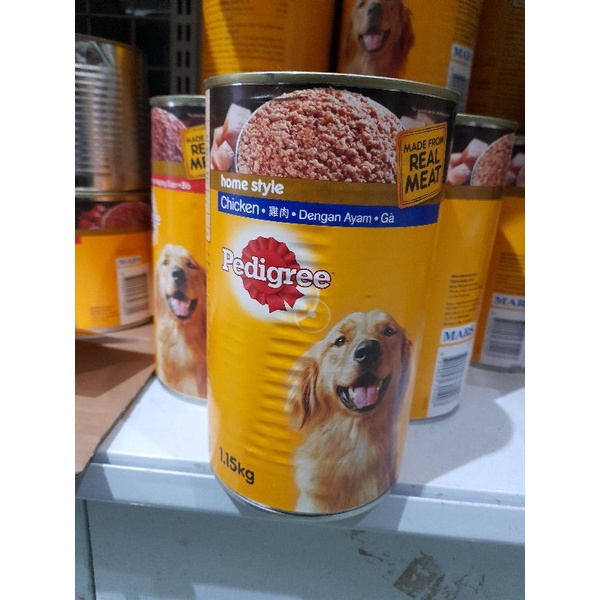 Makanan Basah Anjing Pedigree kaleng 1,15 kg- Chiken