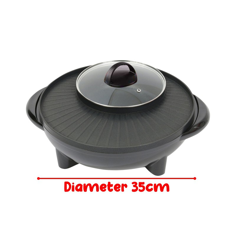 Panci Listrik Model Grill Electric Bbq Panggang Bisa Buat Panggangan panci listrik anti lengket