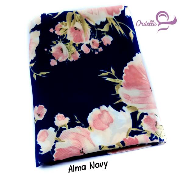 Kerudung Syari Segi Empat Motif Ordella Hijab - Jilbab Segi Empat Motif Jumbo - Kerudung Wolfis Baru