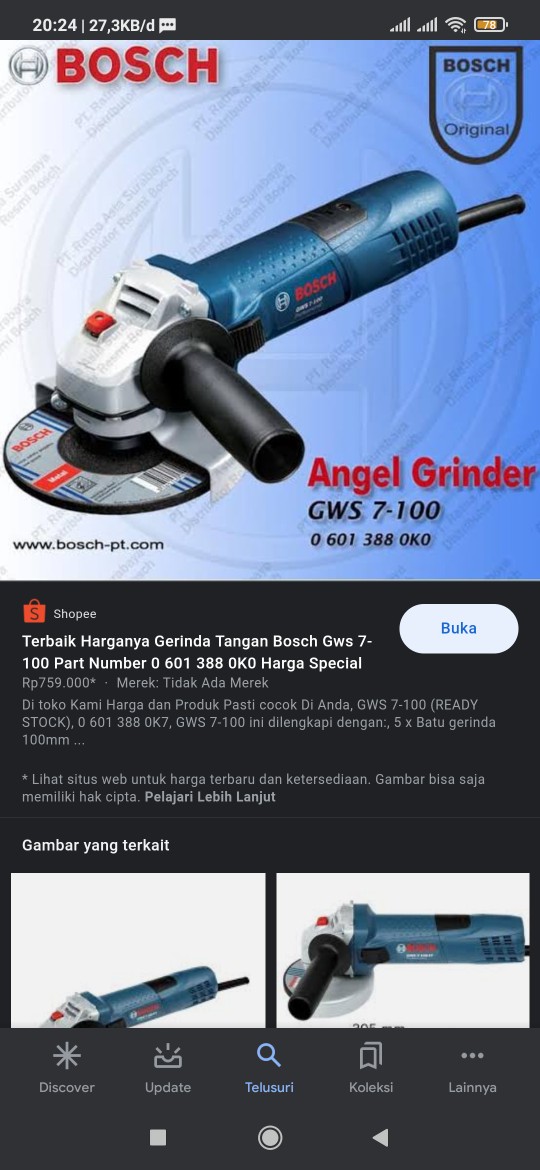 Armature / Angker / Angkur / Rotor Dca Untuk Mesin Gerinda Bosch Gws 7-100