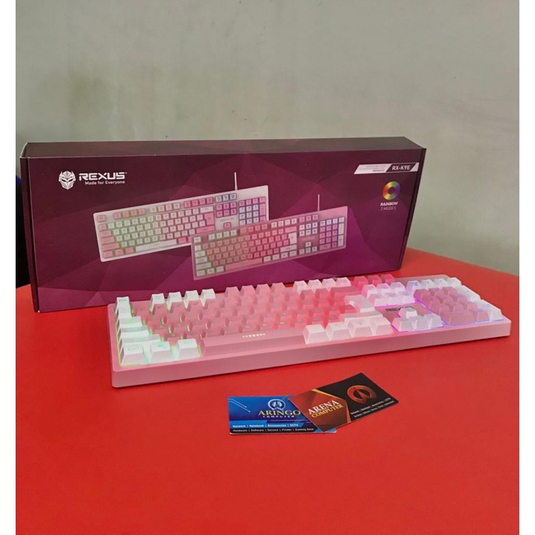 Keyboard Rexus GAMING BATTLEFIRE K9E PINK WHITE RA