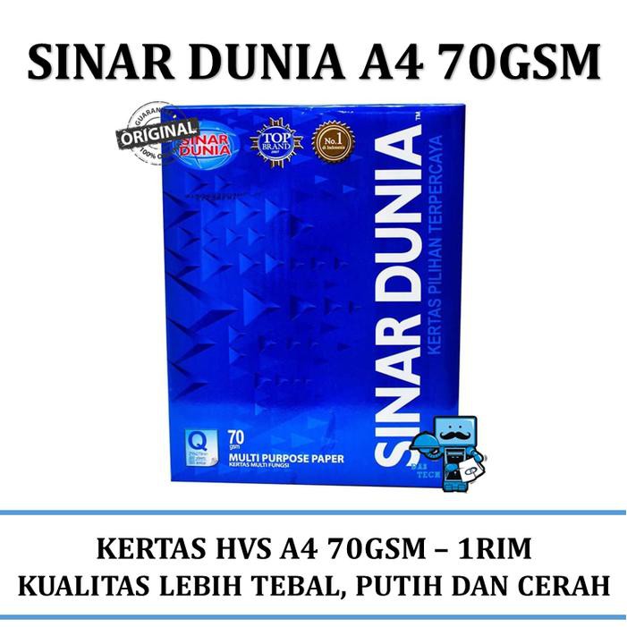 

Kertas A4 70gr Merek SIDU (Sinar Dunia)