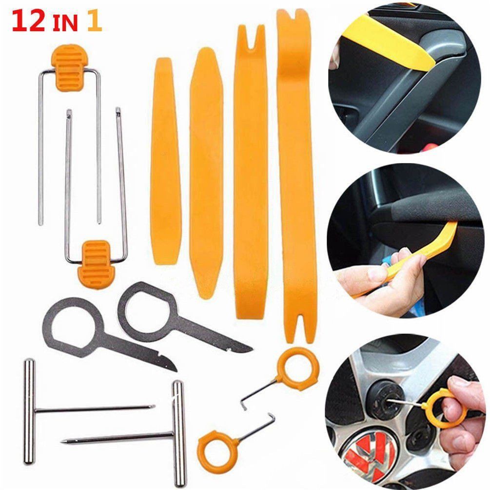 Alat Pembuka Panel Audio Mobil Door Clip Trim Dash Removal Pry Tool isi 12pcs