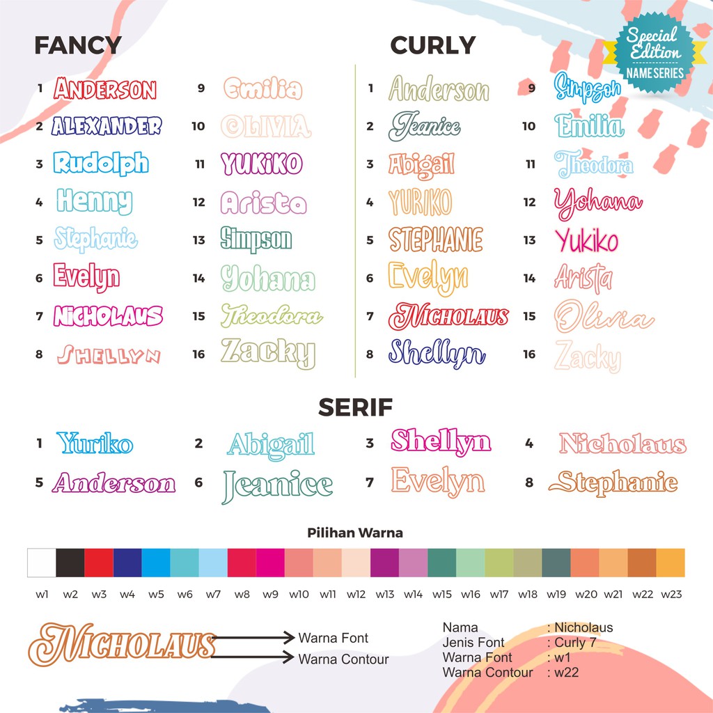 

Sticker Name Series stiker nama series