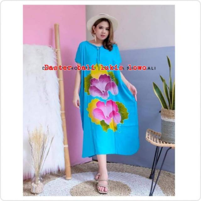 Daster kaftan lukis bali/daster lowo lukis/kaftan lukis /daster ibu hamil/daster lukis jumbo