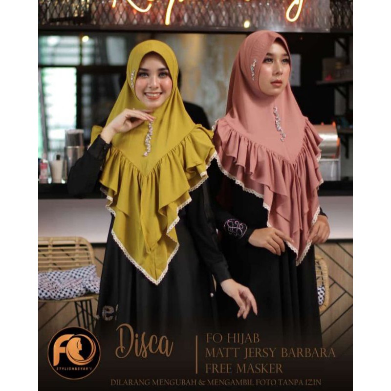 FO HIJAB || HIJAB MASKER TERLARIS ORIGINAL FO FREE MASKER Hijab Pesta Hijab Masker Premium