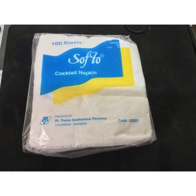 Tissue Softo Cocktail - Tissue Kue - Makanan - Tissue Napkin Cocktail - Satuan