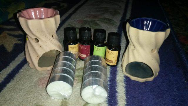 Paket Tungku + 2 Aromatherapy + 1set Lilin | Aroma Terapi | Pengharum Pewangi Ruangan