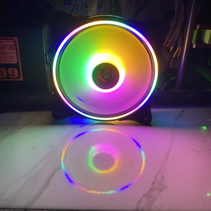 Fan Casing XBT Aurora RGB Auto / Fan Casing 12CM Double RING LED - Fan Case XB-117