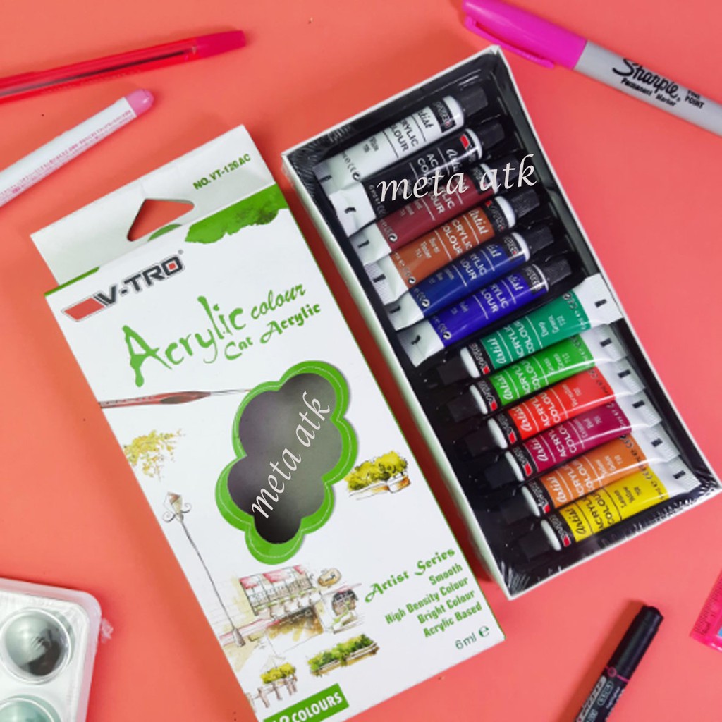 

Cat Akrilik / Acrylic Vitro ( V-tro ) 12 warna