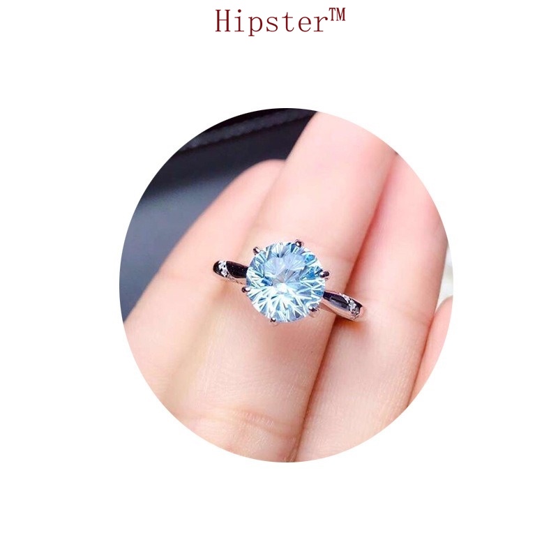 Hot Sale New Design Fancy Cut Light Aquamarine Ring