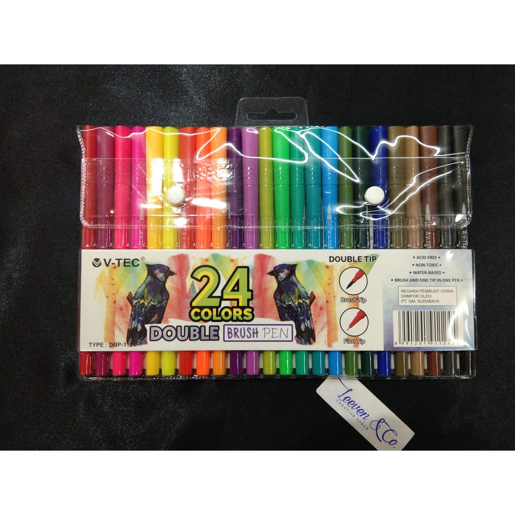 

V-TEC DOUBLE BRUSH PEN 24 COLOUR