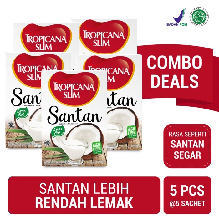

Terlaris Tropicana Slim Santan (5 box @ 5 sachet)
