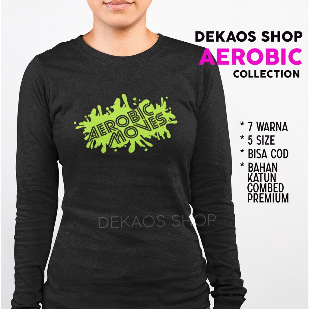 BAJU SENAM WANITA AEROBIC / BAJU SENAM WANITA LENGAN PANJANG / KAOS SENAM WANITA LENGAN PANJANG / KA