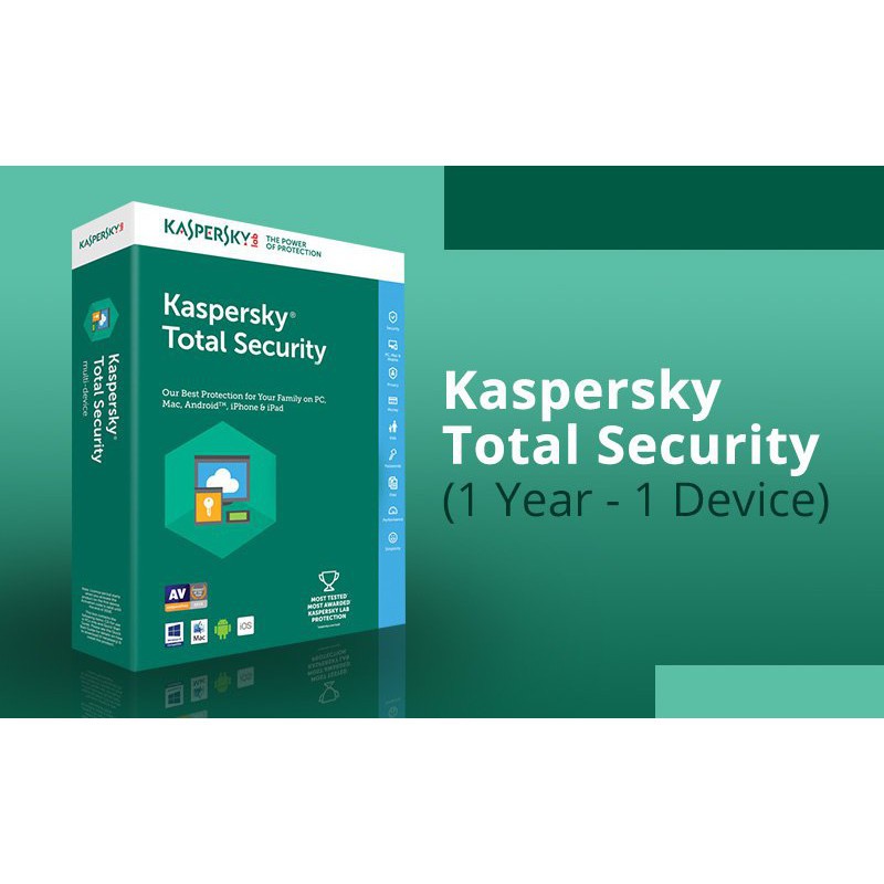 Anti Virus KASPERSKY TOTAL SECURITY 1 USERS ASLI &amp; ORIGINAL 365 hari