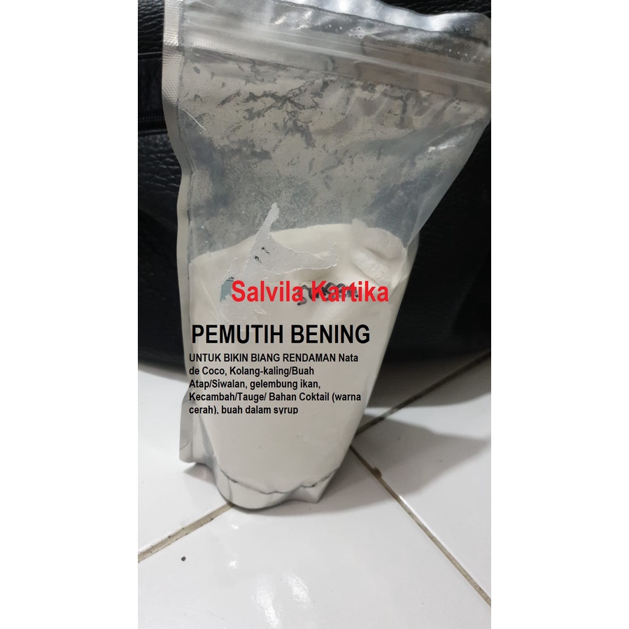 

Pemutih Bening, Gelembung Ikan, Anti Coklat/Browning, Penghilang Getah,dll