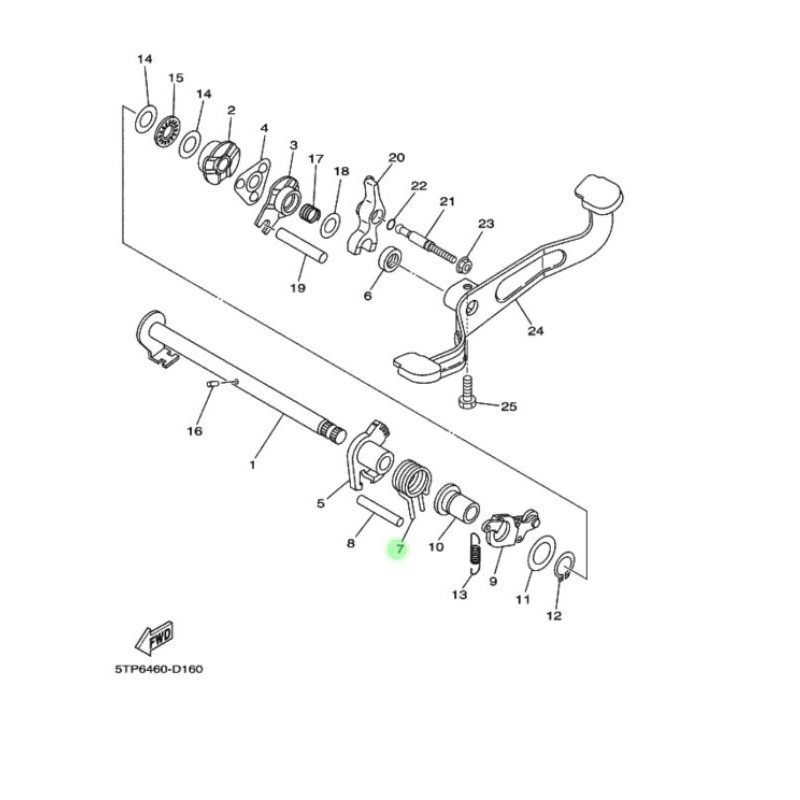 PER PERSENELING PERSENELENG OPERAN GIGI CRYPTON VEGA R JUPITER Z 105 110 LAMA BURHAN MX 135 ORIGINAL YGP 90508-29007