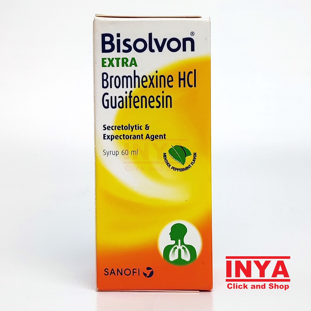 BISOLVON EXTRA BATUK BERDAHAK RASA MENTHOL PEPERMINT 60ml - Obat Batuk