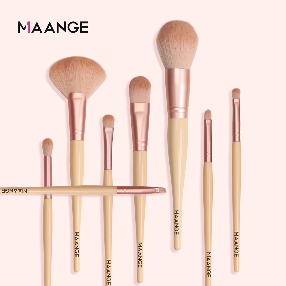 MAANGE 8Pcs/Set Makeup Brush Set Untuk Bedak Bibir Foundation Alis Eyeshadow Stabilo Alat Kecantikan 5873