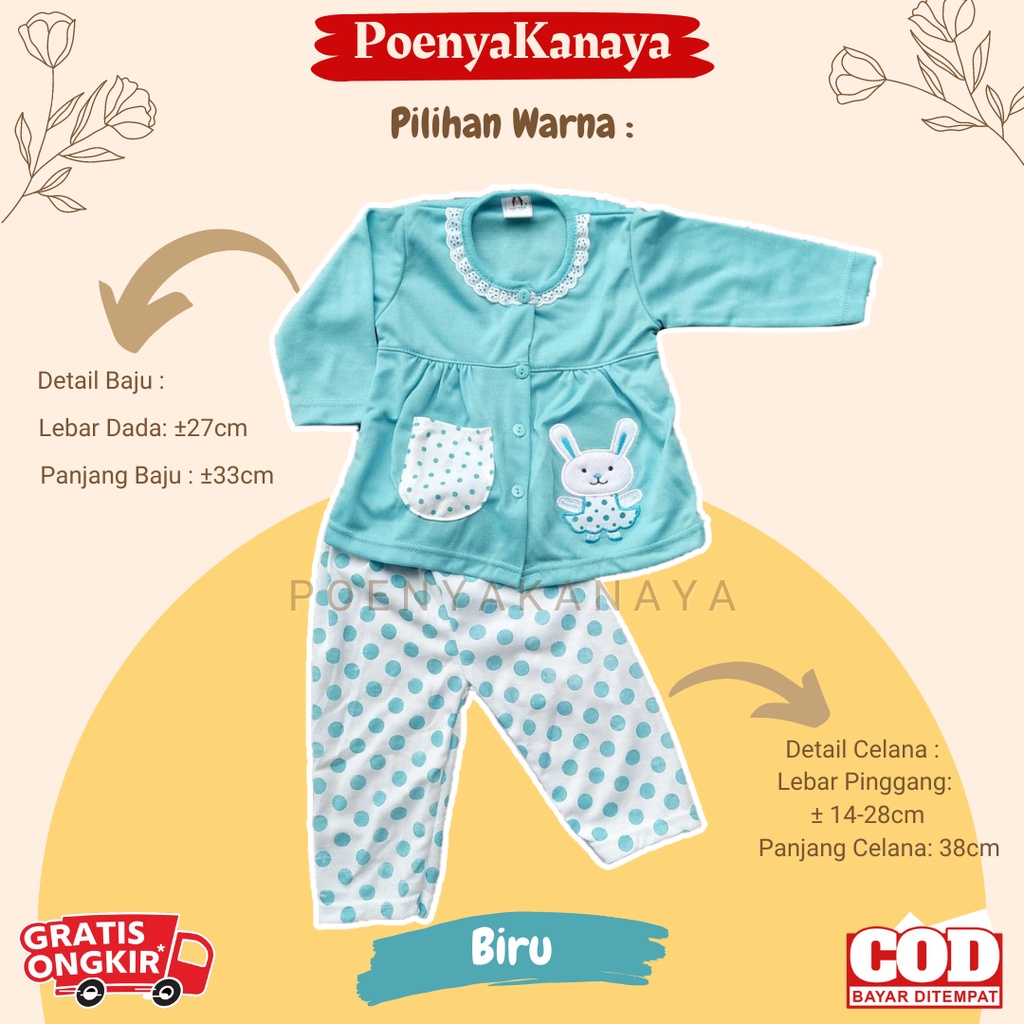 Setelan Baju Bayi Piyama Bayi Panjang Perempuan RADOT Yeiko 6-18 bulan SPY09