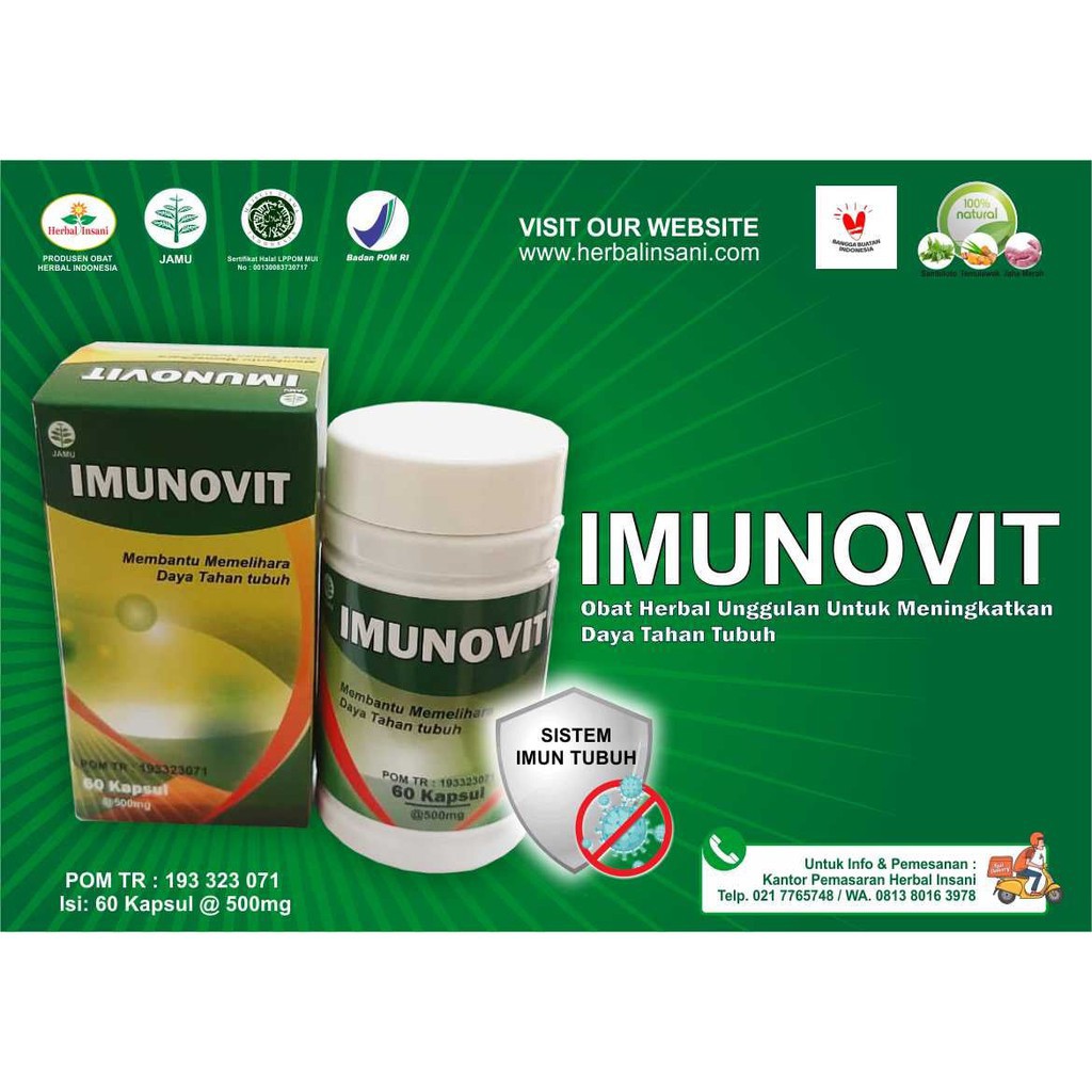Kapsul Imunovit Herbal Insani Untuk Meningkatkan Imunitas Tubuh Shopee Indonesia